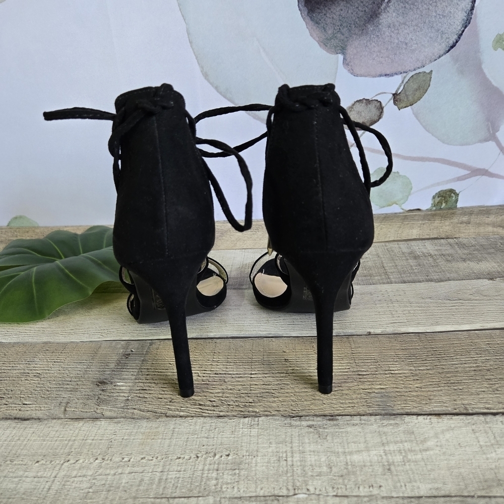 LULUS | Elegant Strappy Heels in Black sz 6.5 - Picture 3 of 8